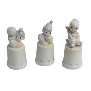 Precious Moments Thimble 3 Samuel J Butcher Thimbles Clowns Grandmother Cat